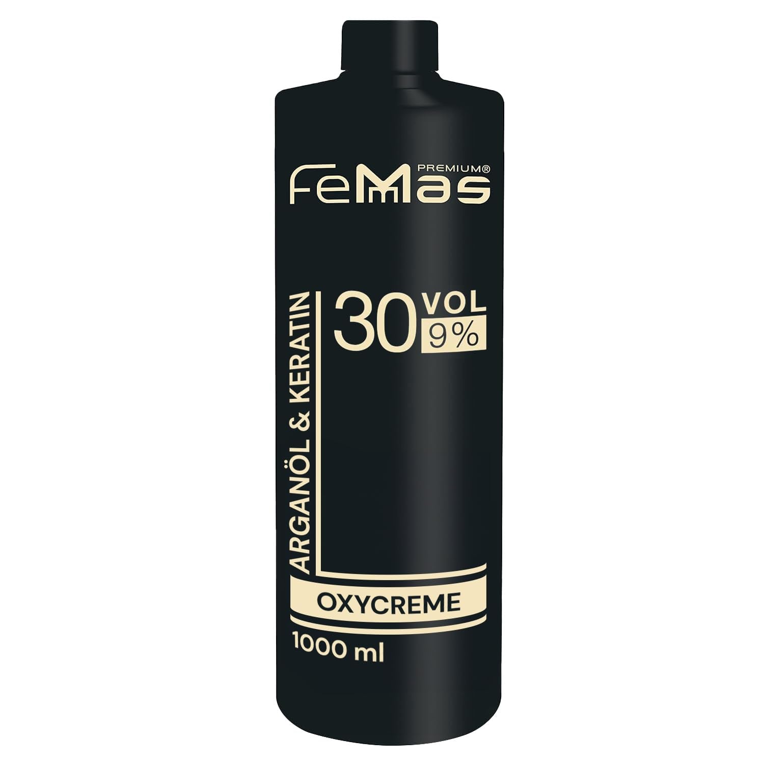 FemMas Oxycreme à 6% 1000 ml I Agent oxydant pour la coloration et la teinture des cheveux I Application facile et fixation optimale I Révélateur pour des résultats uniformes de qualité salon I Révélateur de coloration capillaire Teinture capillaire Naty Shop 9 1 litre (1 paquet)