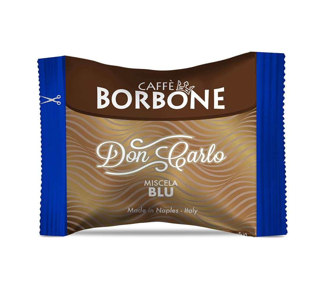 Caffè Borbone Kaffee Kapseln Don Carlo, Blue Mischung - 100 stück & Kaffee Kapseln Don Carlo, Rote Mischung - 100 stück - Compatible avec Kaffeemaschinen der Marke Lavazza®* A Modo Mio®*