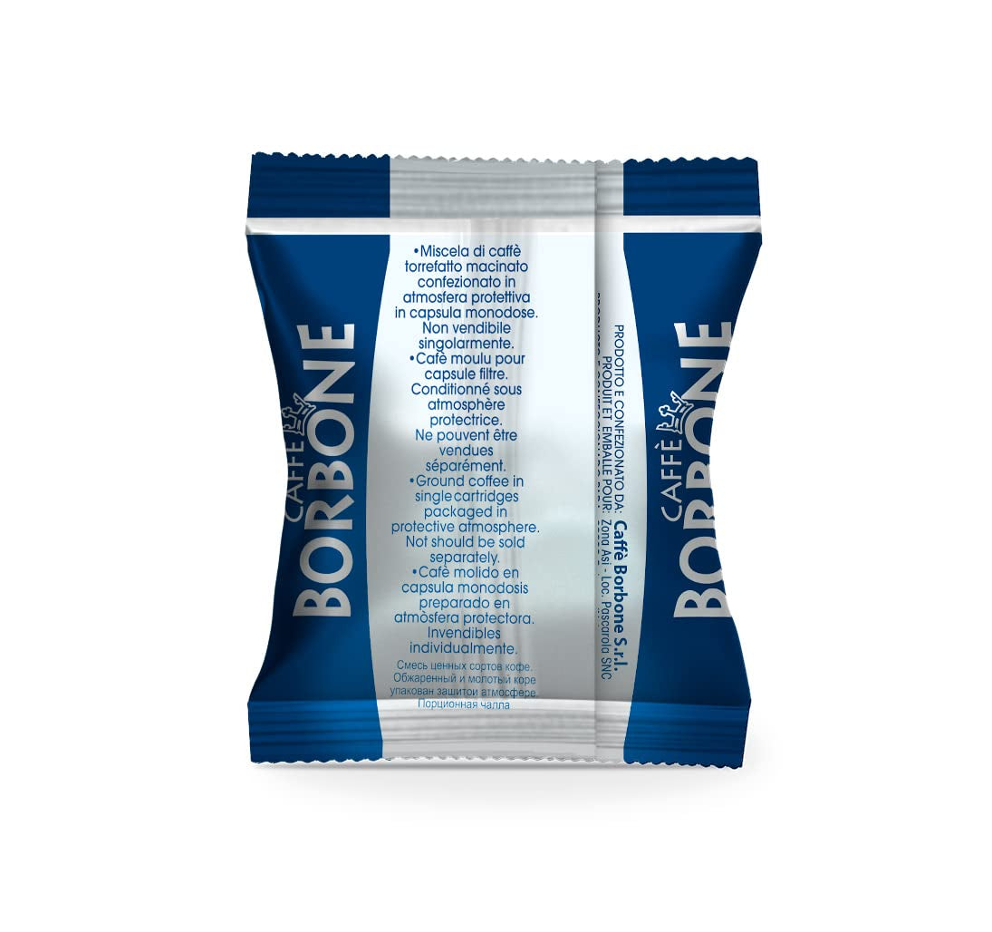 Caffè Borbone Respresso, Blue Kaffeemischung - 100 Capsules - Compatible avec Nespresso®* Haushalts-Espressomaschinen