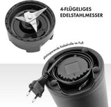 ZWILLING Batteur sur socle, Smoothie Maker, Inkl. Trinkflasche Mit Verschluss, 600 Ml, 300 Watt, Edelstahl/Kunststoff, Schwarz Kitchen Naty Shop