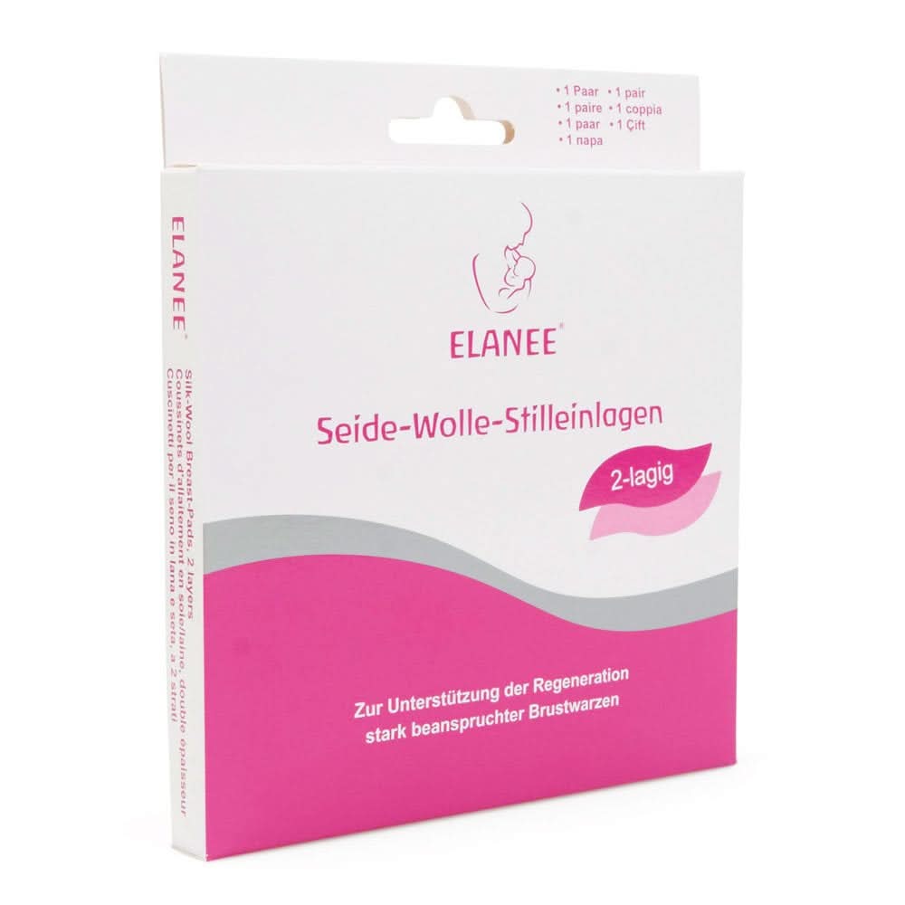 ELANEE Coussinets d'allaitement en laine de soie (2 couches) - Coussinets d'allaitement lavables à la main - Doux pour les mamelons très sollicités Accessoires Alimentation et Allaitement Bebe Naty Shop