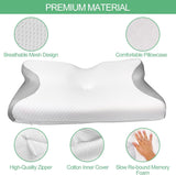 Oreiller orthopédique, Oreiller pour douleurs cervicales, Oreiller en mousse à mémoire de forme, Oreiller orthopédique pour le cou, Oreiller orthopédique pour dormir, Oreiller orthopédique pour le soutien du cou, Pièces d'oreiller anti-ronflement Oreillers orthopédiques cervicaux Naty Shop