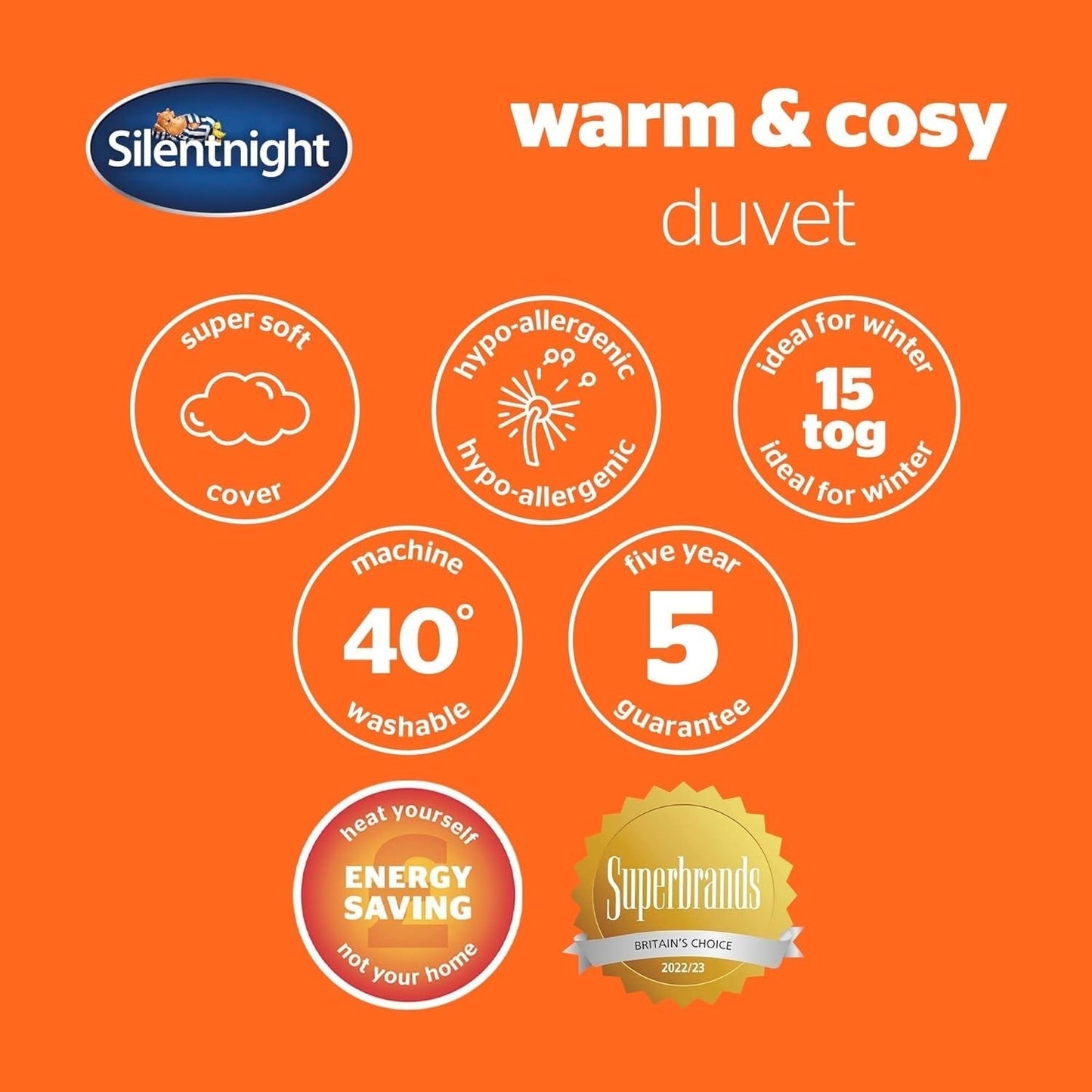 Couette Douce Et Chaude Silentnight - 15 Tog - lit simple 135 X 200Cm Couettes et couettes Naty Shop
