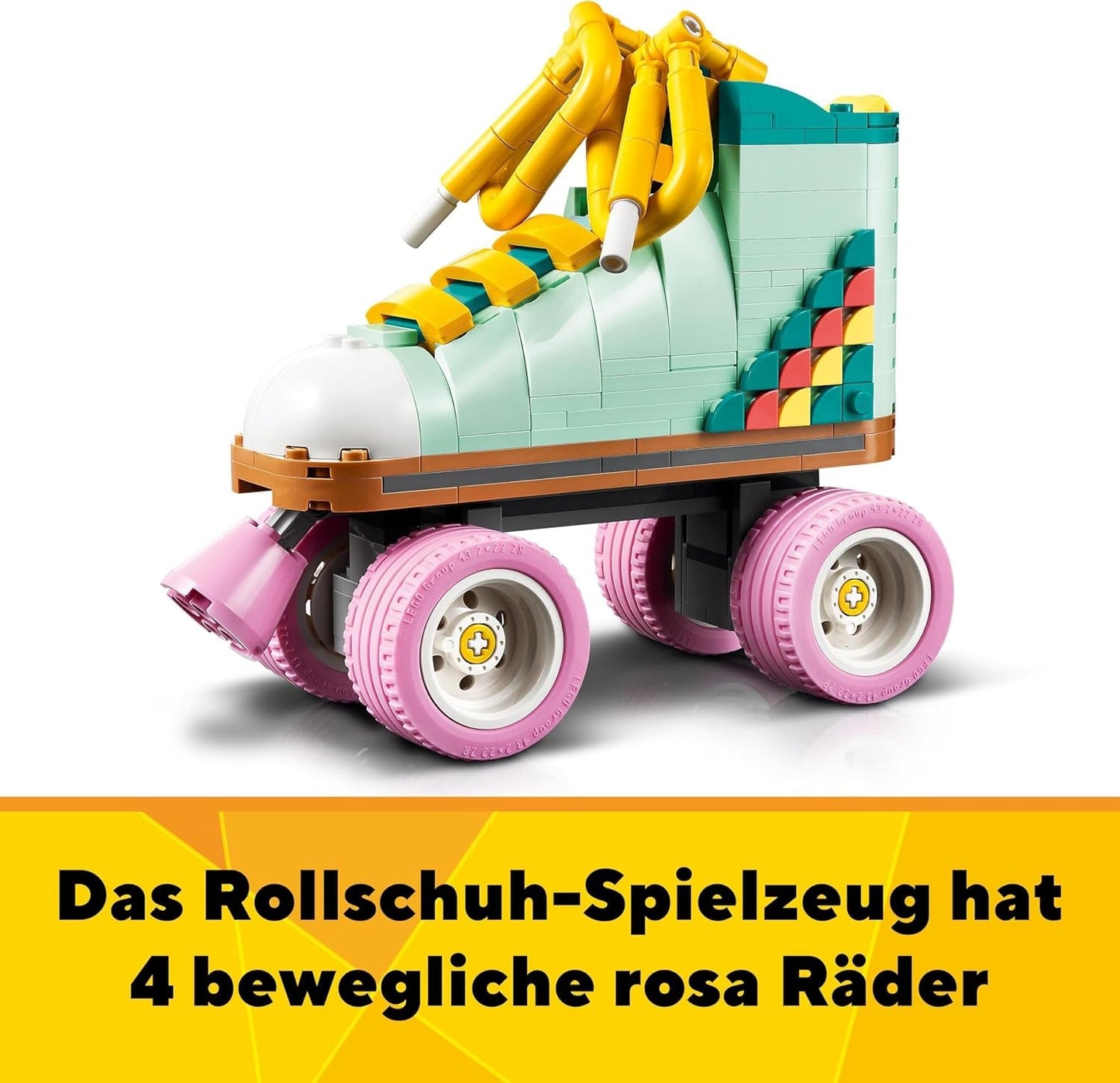LEGO Creator Patin à roulettes 3 en 1 pour filles et garçons avec mini skateboard et boombox, décoration de chambre rétro, cadeau d'anniversaire pour 8 ans 31148 Ensembles de construction Besuche den LEGO-Store