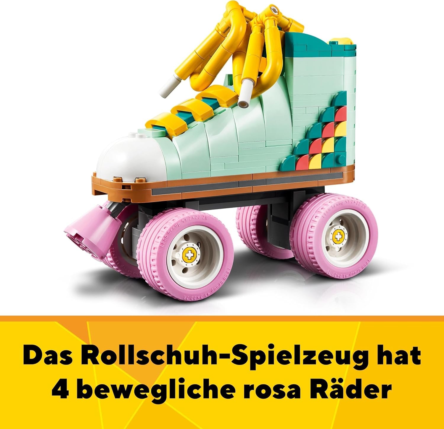 LEGO Creator Patin à roulettes 3 en 1 pour filles et garçons avec mini skateboard et boombox, décoration de chambre rétro, cadeau d'anniversaire pour 8 ans 31148 Ensembles de construction Besuche den LEGO-Store
