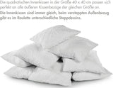 Traumnacht Oreiller roulette confortable, Lot de 4 oreillers, Avec housse matelassée et rembourrage en mousse, 40 X 40 cm, Certifié Oeko-Tex, Fabriqué selon la norme de qualité allemande Oreillers standard Naty Shop