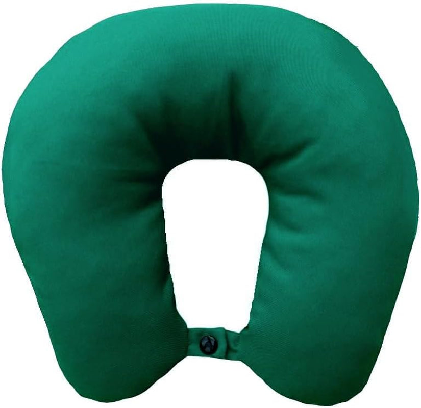 Lemos Home Oreiller cervical avec rembourrage en microfibre, oreiller de soutien du cou, oreiller de voyage confortable pour avion, voiture, bureau, idéal pour le camping, les vacances et les gadgets de voyage (vert menthe)