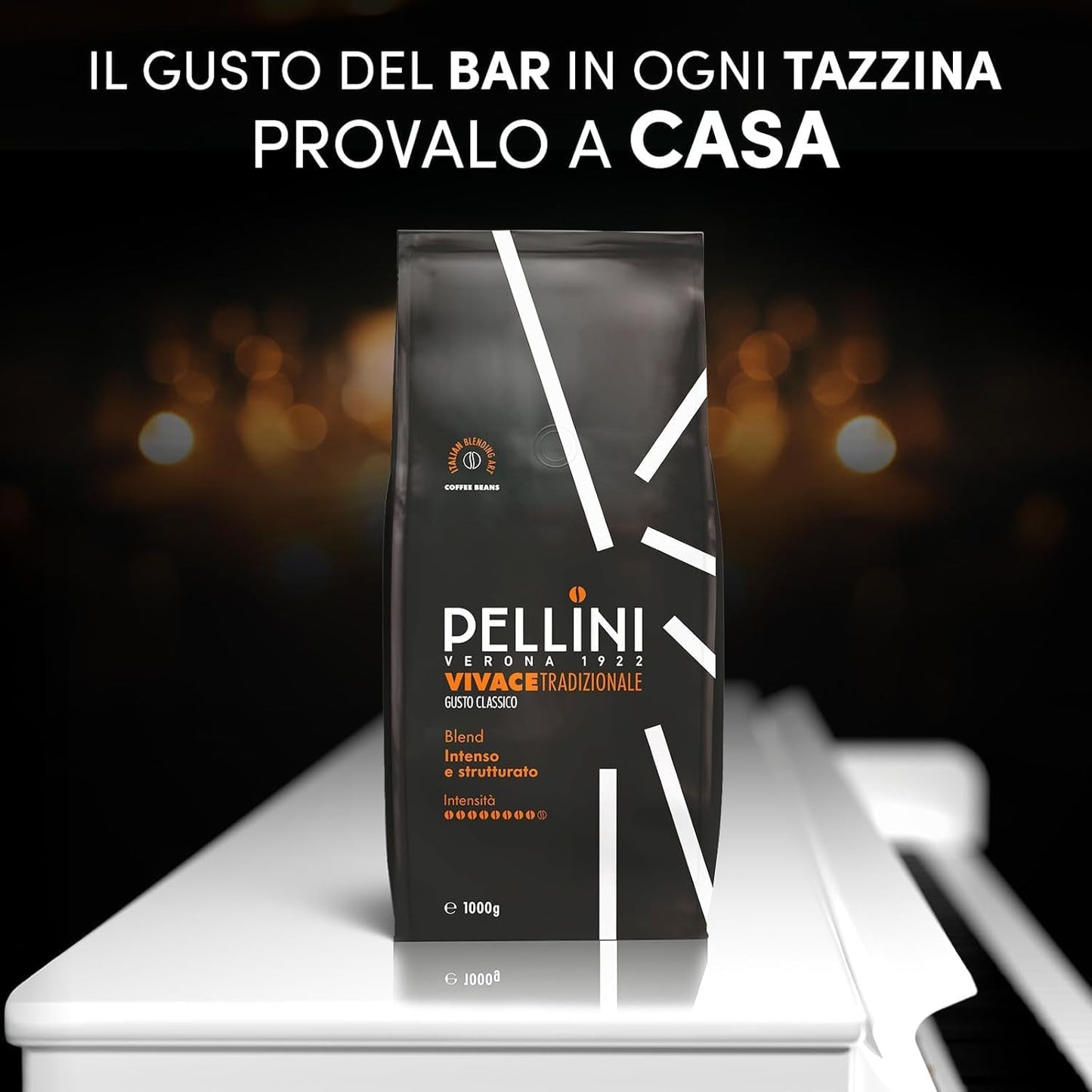 Pellini N.82 Vivace, Machines à café pour expresso 1 kg, Mélange Arabica et Robusta avec Kräftigem et Ausgefungem Gesmack, Mittlere Röstung