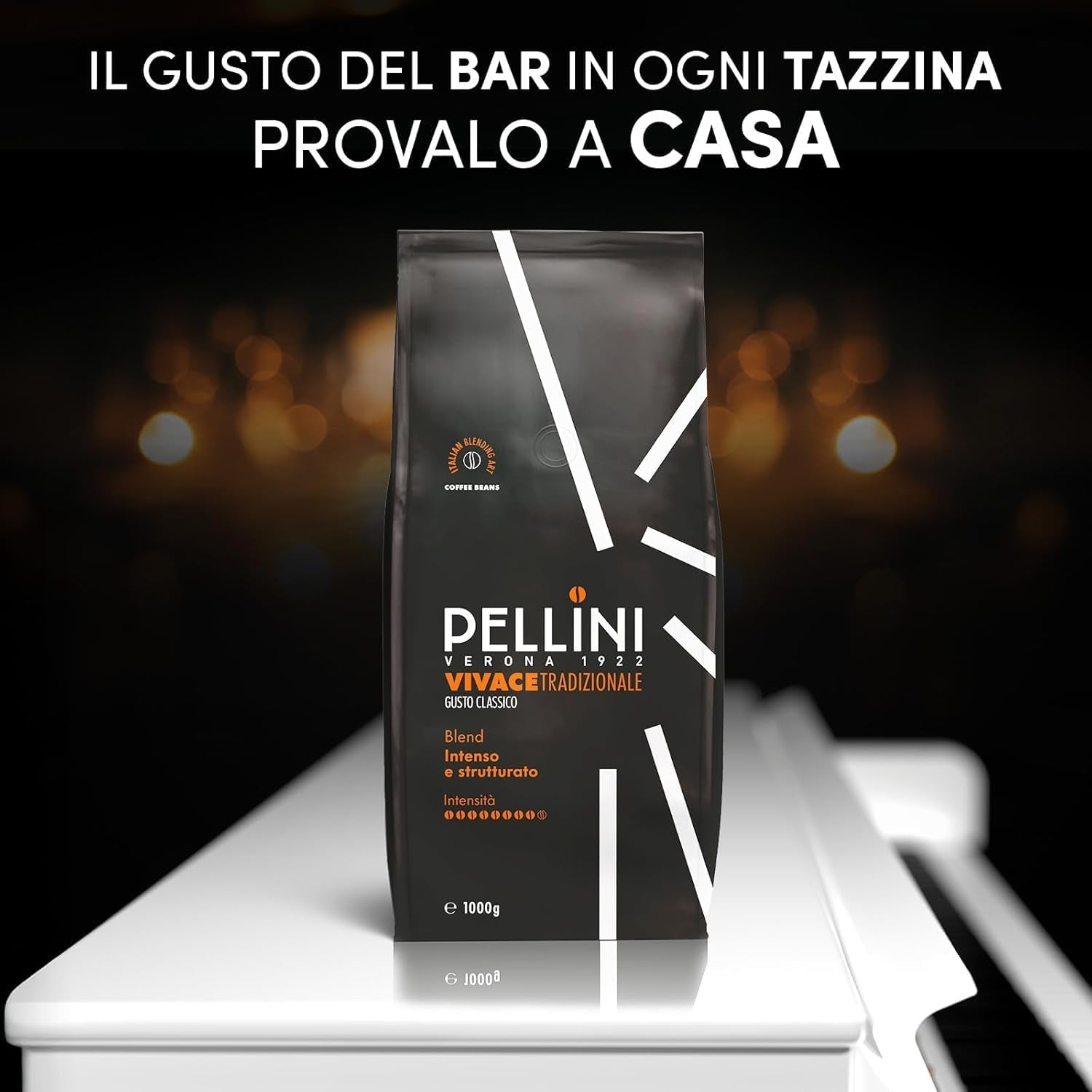 Pellini N.82 Vivace, Machines à café pour expresso 1 kg, Mélange Arabica et Robusta avec Kräftigem et Ausgefungem Gesmack, Mittlere Röstung