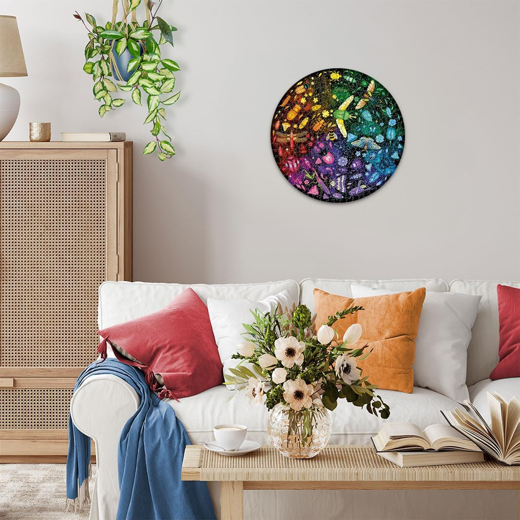 Ravensburger - Puzzle pour adultes - Puzzle rond de 500 pièces - Convient à partir de 12 ans - Insectes (roue chromatique) - Puzzle fabriqué en Europe - 12000820 Puzzle Naty Shop
