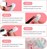 500 pcs 3D Nail Charm Schleifen Charms Nail Art Charms Schleife Nagel Charms Nägel Nail Art Schleifen Nageldekorationen Mit Aufnahmewerkzeug Für Frauen und Mädchen Nagel-Diy-Zubehör