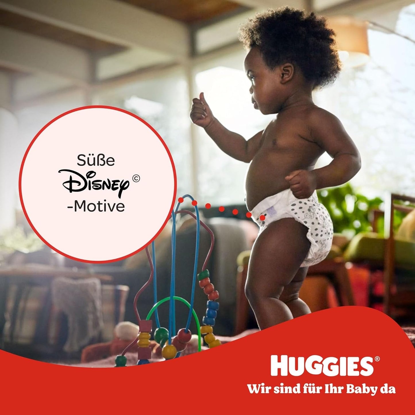 Huggies Little Movers Disney Pantalon, taille 4, 120 pièces (4 x 30), boîte mensuelle
