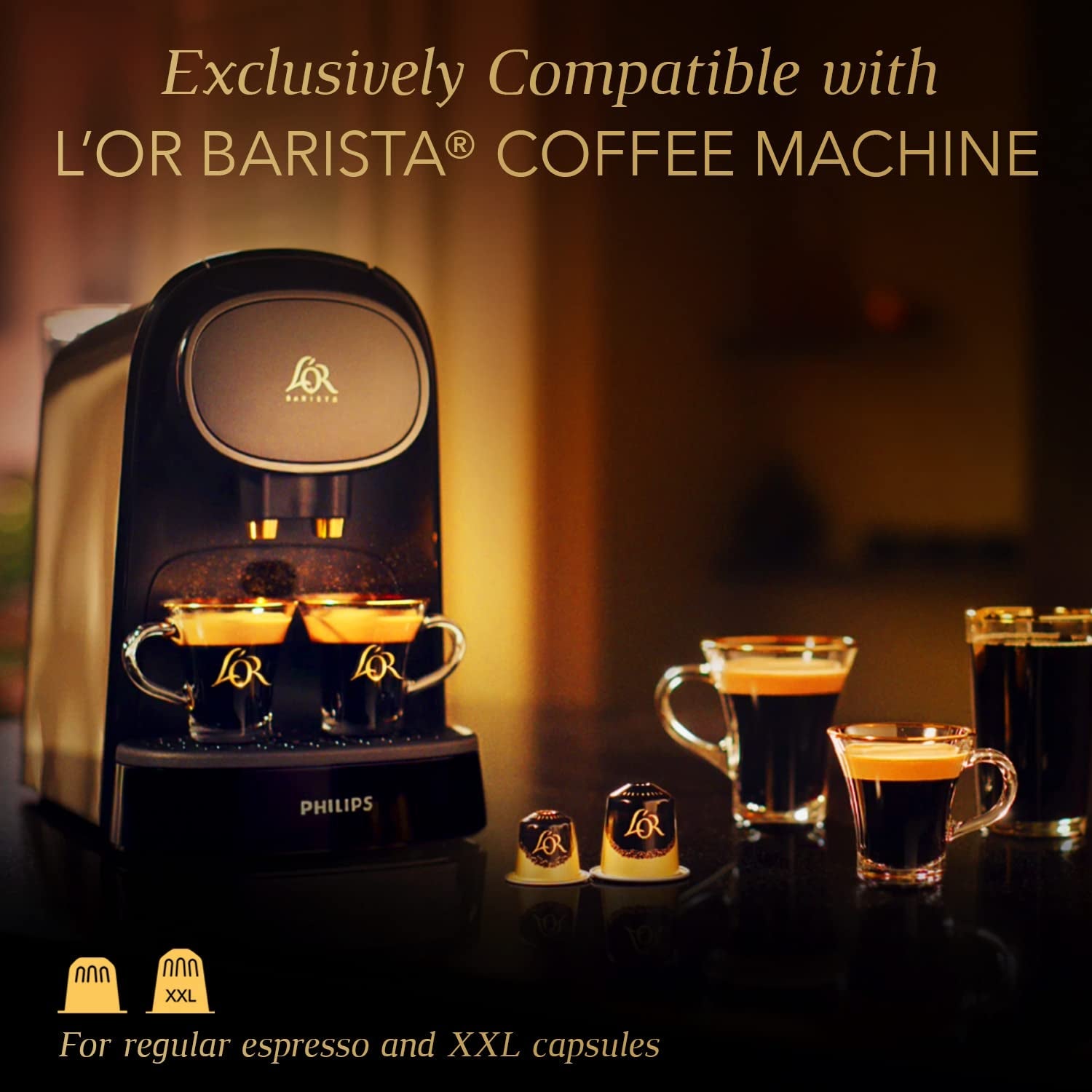 L'OR Barista Kaffeekapseln Ristretto, exclusif pour L'OR Barista Maschinen, 5er Pack, 5 x 10 Kapseln