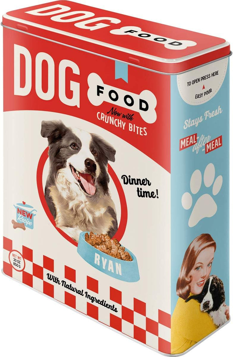 Nostalgic-Art Boîte de conservation rétro XL, 4 l, Nourriture pour chien - idée cadeau pour les propriétaires de chiens, boîte de conservation de nourriture sèche, design vintage Boîtes de conservation de nourriture Naty Shop Design vintage