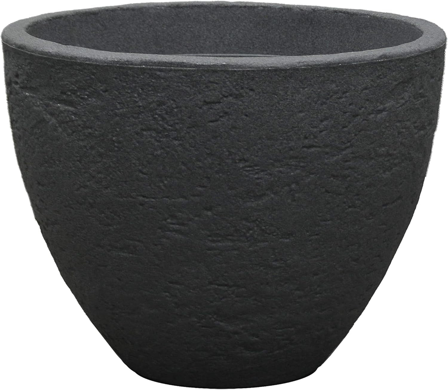 Pot en pierre Dehner, Ø 40 cm, hauteur env. 31 cm, plastique, anthracite