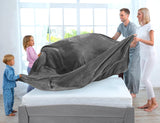 Utopia Bedding Couverture polaire douillette [228 x 228 cm, gris] Couverture douce, légère, chaude et moelleuse Couverture confortable et respirante pour lit, canapé, lits et couvertures Besuche den Utopia Bedding-Store