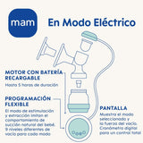 MAM Tire-lait électrique et manuel 2 en 1, retrait direct du biberon ou du récipient de conservation, stimulation et retrait, affichage numérique Accessoires Alimentation et Allaitement Bebe Naty Shop