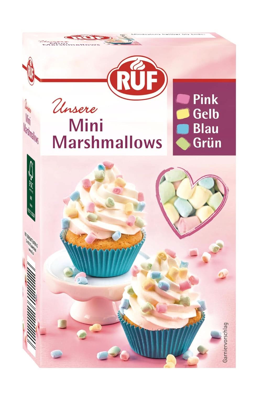 RUF Mini Marshmallows, couleurs pastel, 45 grammes Naty Shop Mini Marshmallows 45 grammes