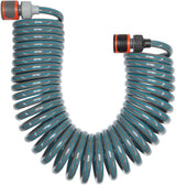 Gardena 4647-20 Kit complet de tuyau spiralé, avec rétraction automatique du tuyau, avec buse de pulvérisation et raccord de robinet (longueur du tuyau : 10 m, diamètre du tuyau : 9 mm, kit : oui)