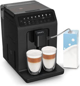Machine à expresso automatique Krups EA897B Evidence ECOdesign, fonction expresso et cappuccino automatique, technologie Quattro Force, tasses à lait à une touche, 8 préréglages, système de lait, 1450 W