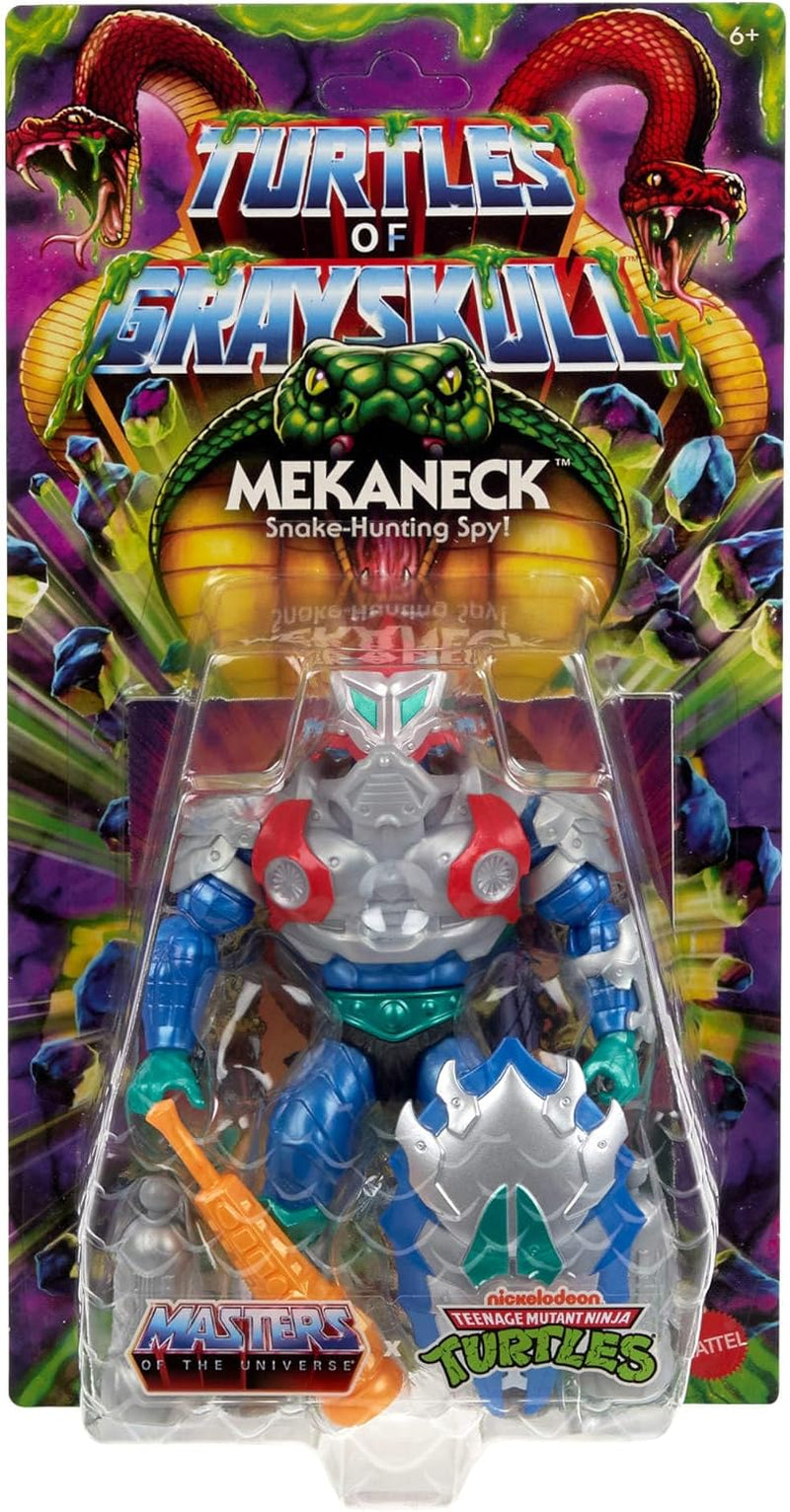 Masters of the Universe Origins Turtles of Grayskull Mekaneck Reptile Wars Figurine mobile, Teenage Mutant Ninja et MOTU Crossover Hero Toy, JBN00, [Multicolore] Figurines Naty Shop