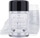 Kicofood, paillettes comestibles, 5 grammes, différentes couleurs Glitter Naty Shop Argent