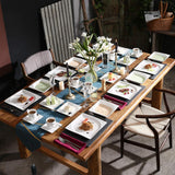 MALACASA, Série Monica, Service de table pour 12 personnes, Porcelaine blanc-crème, Service combiné avec 12 tasses à café, 12 soucoupes, 12 assiettes à dessert, 12 assiettes plates et 12 assiettes plates