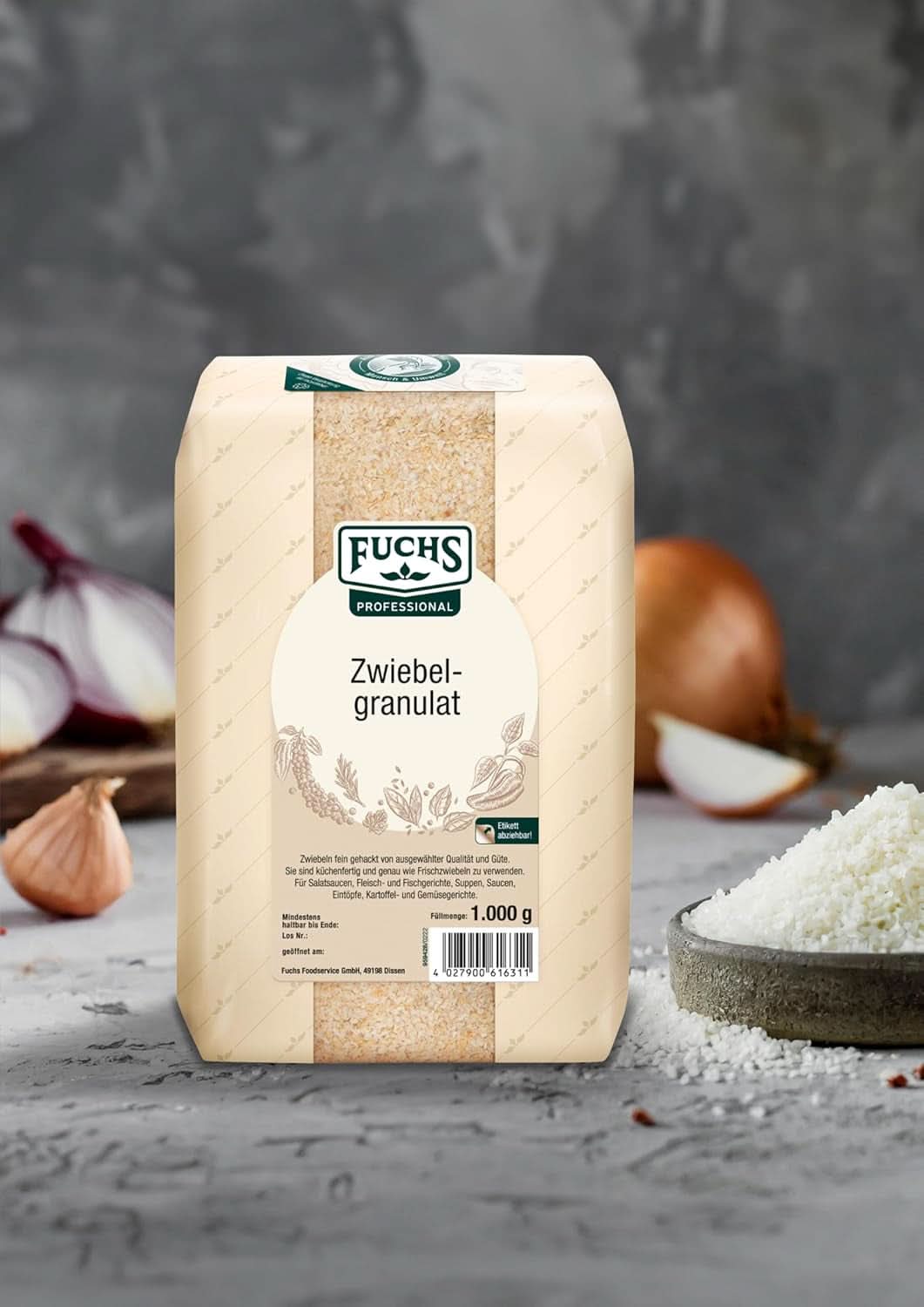 Fuchs Professional granulés d'oignons, 1 Kg Épices Naty Shop