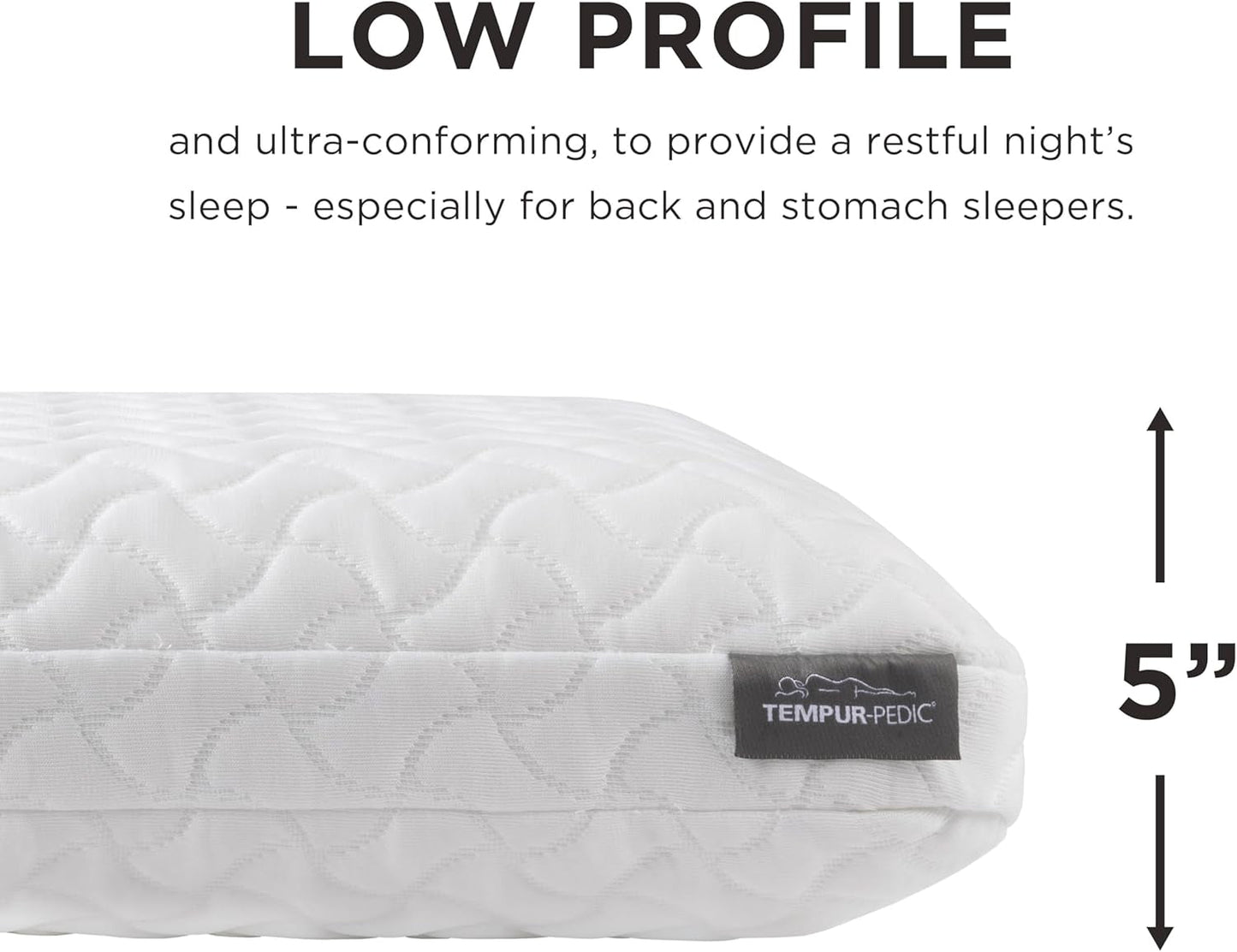 Oreiller de couchage Tempur-Pedic Tempur-Cloud, standard, blanc, 1 pièce (paquet de 1) Naty Shop Oreillers standard
