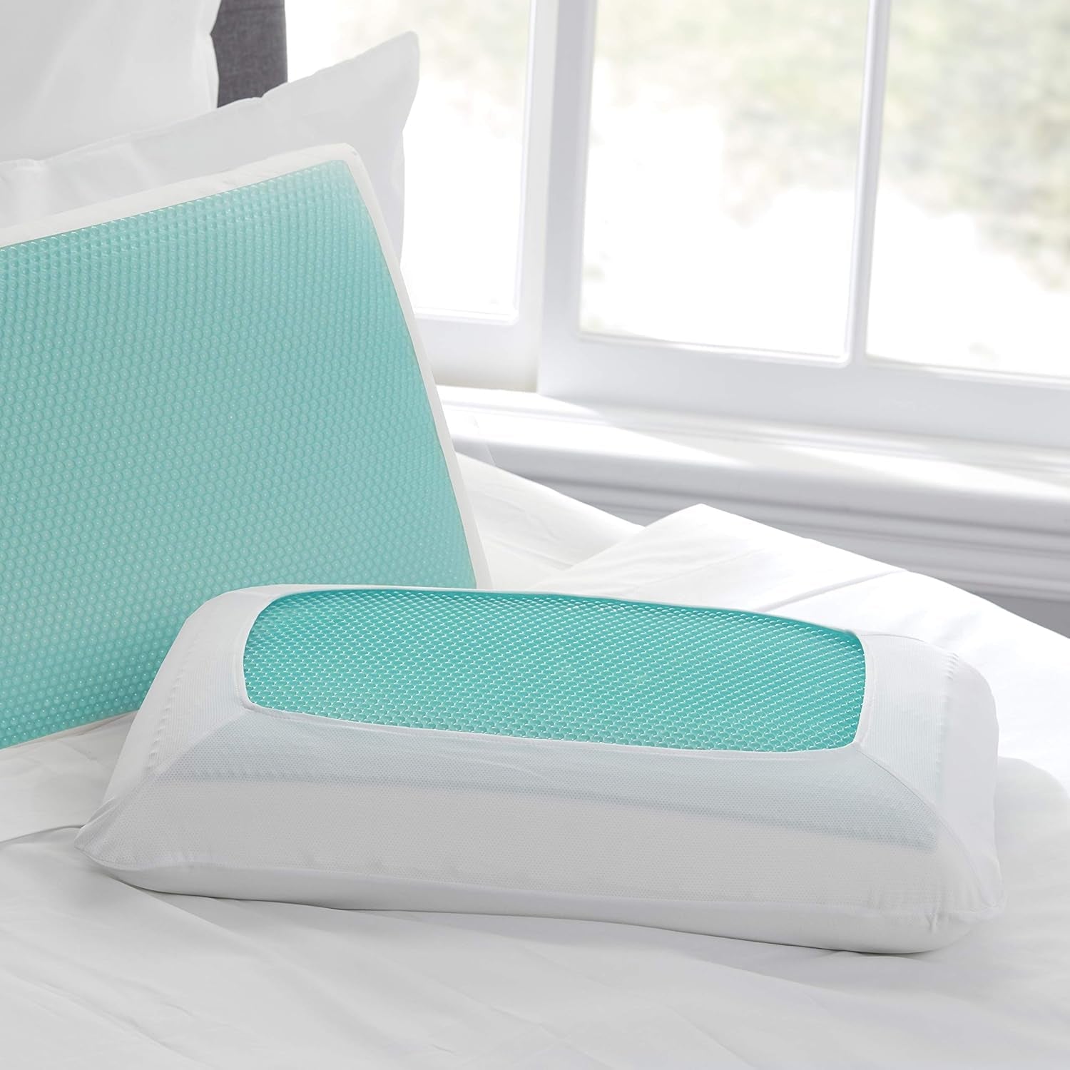 Sealy SE '19 Essentials SM Aqua Bubble Gel Sheet, 1 oreiller MC (US), blanc, 61 x 40 x 14 cm Naty Shop Oreillers standards