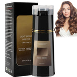 Shampoing pour coloration de cheveux, shampoing pour coloration instantanée 3 en 1, shampoing pour coloration instantanée des cheveux, shampoing pour coloration de cheveux noirs, shampoing pour coloration de cheveux (brun clair) Naty Shop Hair Dye Default Title