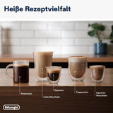 De'Longhi La Specialista Arte EC9155.MB Machine à expresso porte-filtre avec moulin, 8 niveaux de mouture, pression 15 bars, 3 niveaux de température, mousseur à lait, 1550 W, réservoir 1,7 L, acier inoxydable/noir, kit barista inclus