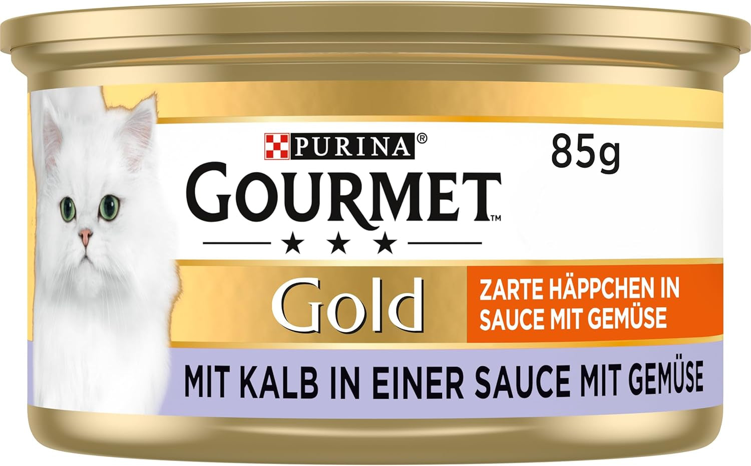 Gourmet Gold Tender Morceaux en Sauce Végétale Veau et Légumes Nourriture Humide pour Chat Paquet de 12 (12 x 85g)