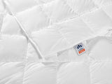 Couette en duvet Irisette Nora Couette d'été légère avec housse 100% coton, garnissage 100% duvet classe I, 135 X 200 cm, certifiée Oeko-Tex, réalisée selon la norme de qualité allemande Couettes et couettes Naty Shop Light 135 X 200 Cm