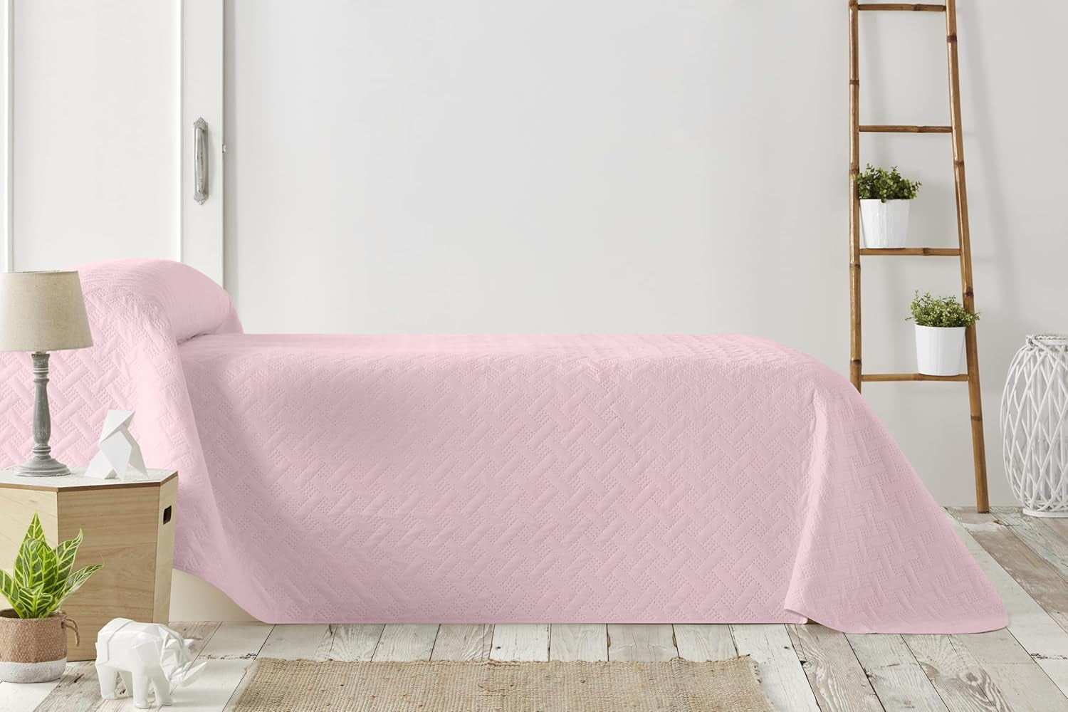 LISO - Couvre-lit pour 105 Cm - Couvre-lit Bouti - Printemps et été - 200X260 Cm - Lits et Couvertures Rose Besuche den Degrees home-Store
