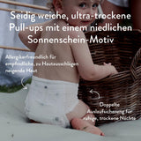 Couches push-up taille 4 L (7-12 kg) - 1 sachet de 25 pièces - Sans substances nocives, écologiques, ultra plates, pour une utilisation nocturne - Fabriquées au Danemark