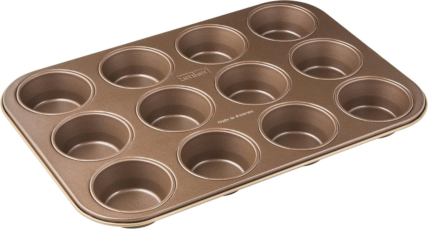 Zenker, moule à muffins diamètre Ø 7 cm, MOJAVE GOLD Moules et plaques à pâtisserie Naty Shop