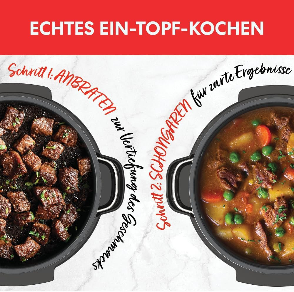Mijoteuse supérieure Instant Pot, multicuiseur 7,1 L, 4 fonctions de cuisson, mijoteuse 800 W Naty Shop