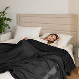 Good Nite Couverture douillette et moelleuse pour lit, canapé, couverture de vie XL, couverture polaire 150 x 200 cm, noire, douce et chaude, couverture moelleuse pour lits et couvertures Good Nite