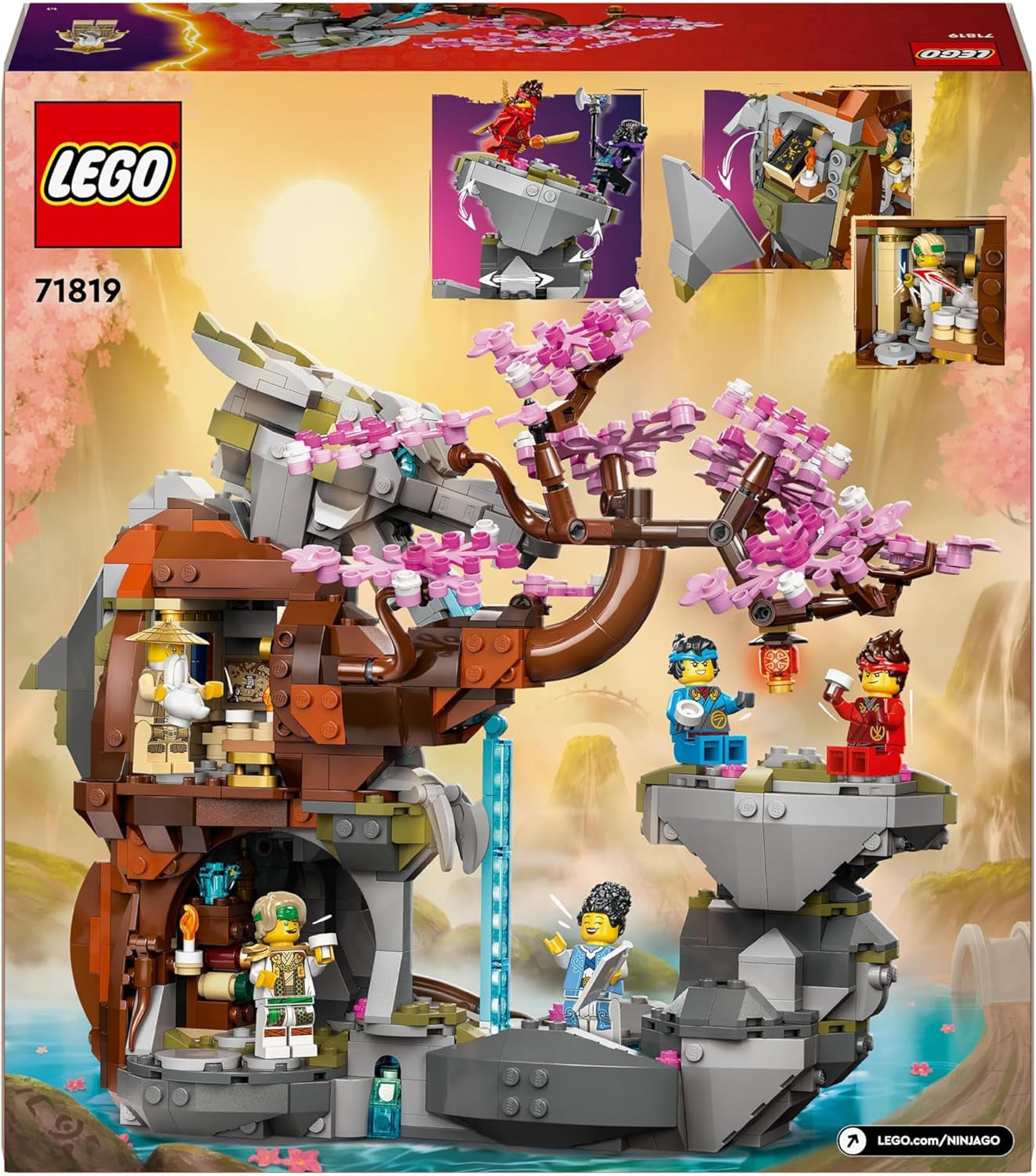 LEGO NINJAGO Dragon Stone Temple Dragon Jouet avec 6 figurines Ninja, grand ensemble à construire, jouer et exposer, cadeau d'anniversaire pour garçons et filles à partir de 13 ans 71819 Jeux de construction Besuche den LEGO-Store