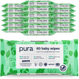 Lingettes jetables écologiques pour peau sensible de bébé, 70 lingettes (1 paquet) 99 % d'eau, 100 % sans plastique, pour peaux sensibles sujettes à l'eczéma, nouveau-né, biodégradables, végétaliennes