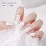 JMEOWIO feuille d'ongle paillettes Gel feuille d'ongle auto-adhésif autocollant d'ongle durcissement UV accessoires de conception de décoration d'ongle