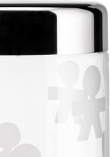 Alessi AKK37 GIROTONDO Pot de cuisine en verre avec impression et couvercle scellé en acier inoxydable, L 21,6 cm, H 10,5 cm Boîtes de conservation alimentaire Naty Shop
