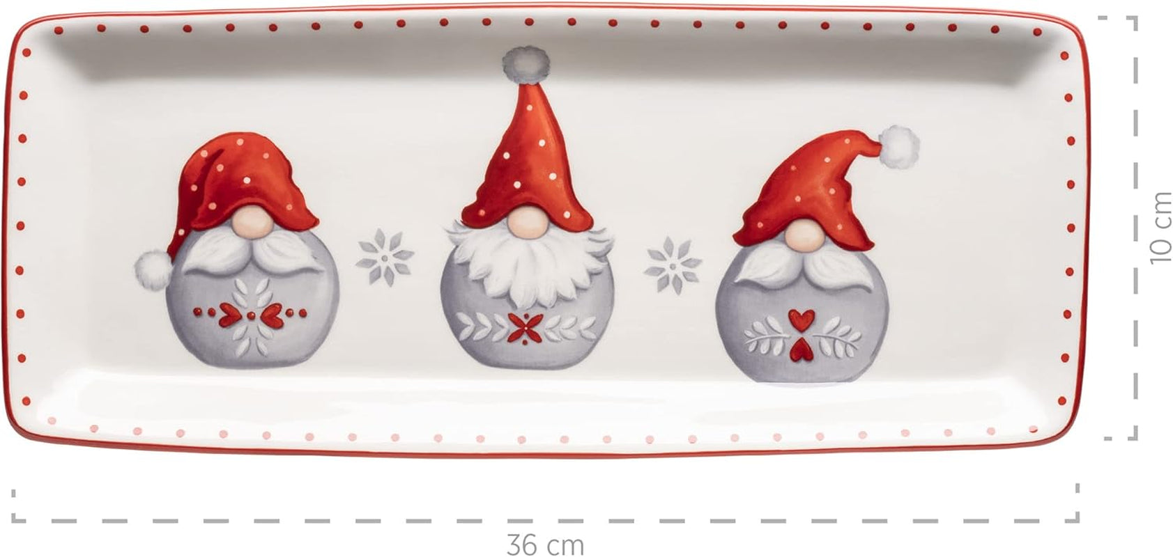 MÄSER 931974 Série Aurela Weihnachtsteller 3er Set, 3 Weihnachtsgeschirr Teller als Plätzchenteller, Stollenplatte, Gebäckteller, Keksteller, Weihnachtsservice Geschirrset Weihnachten, Steingut