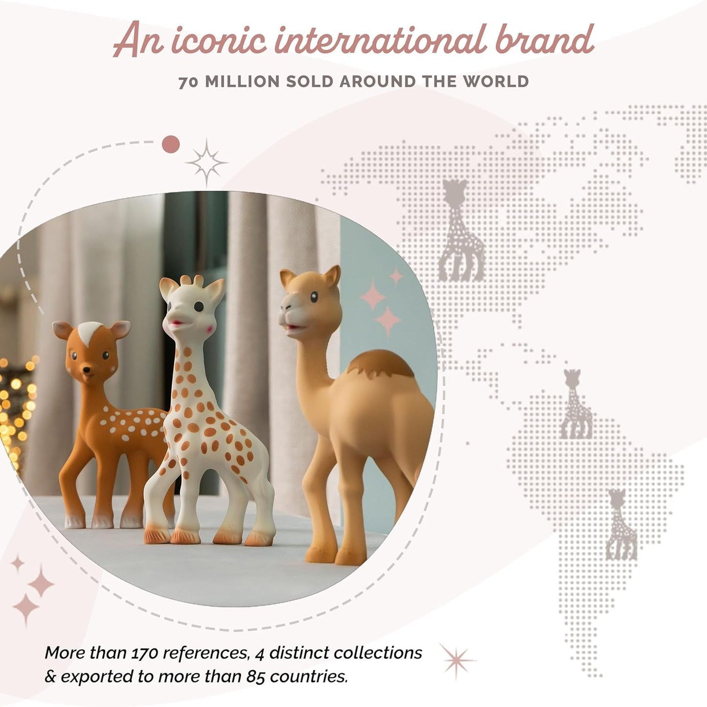 Sophie La Girafe Fanfan le cerf, plastique, 616341, marron