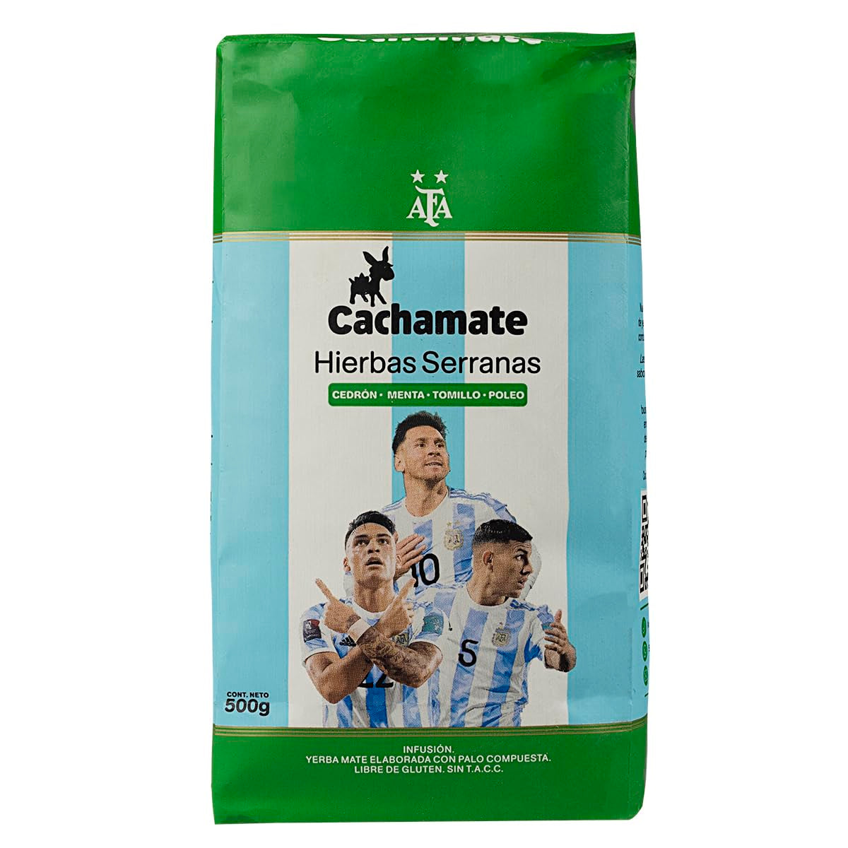 CACHAMATE Mundial Suave 500G | Ballon de football en édition spéciale | Yerba Maté argentin | 12 mois de maturation naturelle | Propriétés antioxydantes et diurétiques
