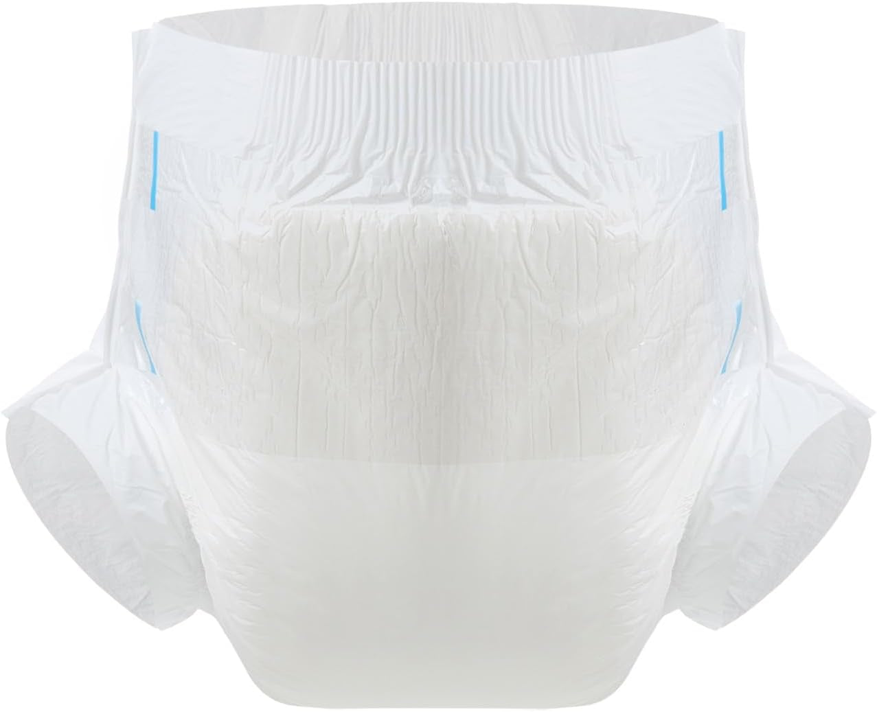 CutiePlusU Lot de 10 couches jetables pour incontinence avec boucles pour femme et homme, absorption maximale pendant la nuit – Blanc (taille moyenne 71-96 cm)