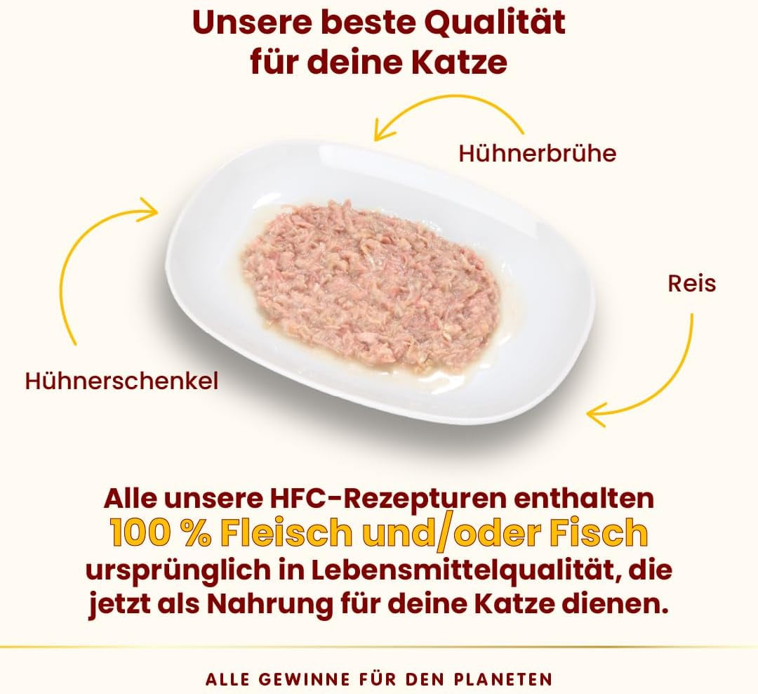 Almo Nature HFC Nourriture humide naturelle pour chat - Recettes assorties au poulet - 6 x 70g