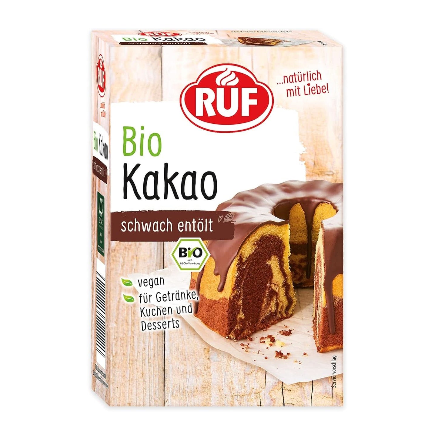 Poudre de cacao RUF de qualité biologique, 125 grammes Cacao et Chocolat Chaud Naty Shop Poudre de cacao 125 grammes