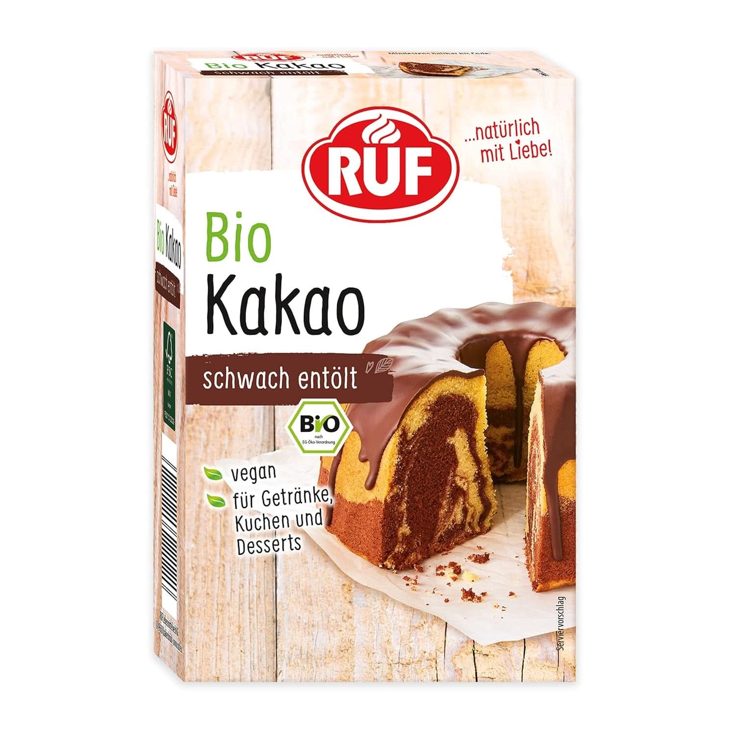 Poudre de cacao RUF de qualité biologique, 125 grammes Cacao et Chocolat Chaud Naty Shop Poudre de cacao 125 grammes